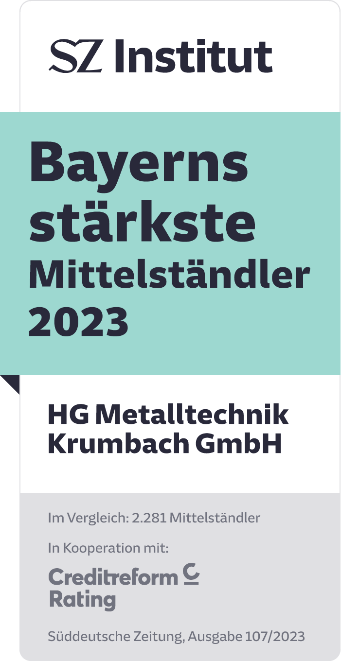 HG Metalltechnik - Bayern sträkste Mittelständler - SZ-Institut_Mittelstand_Krumbach